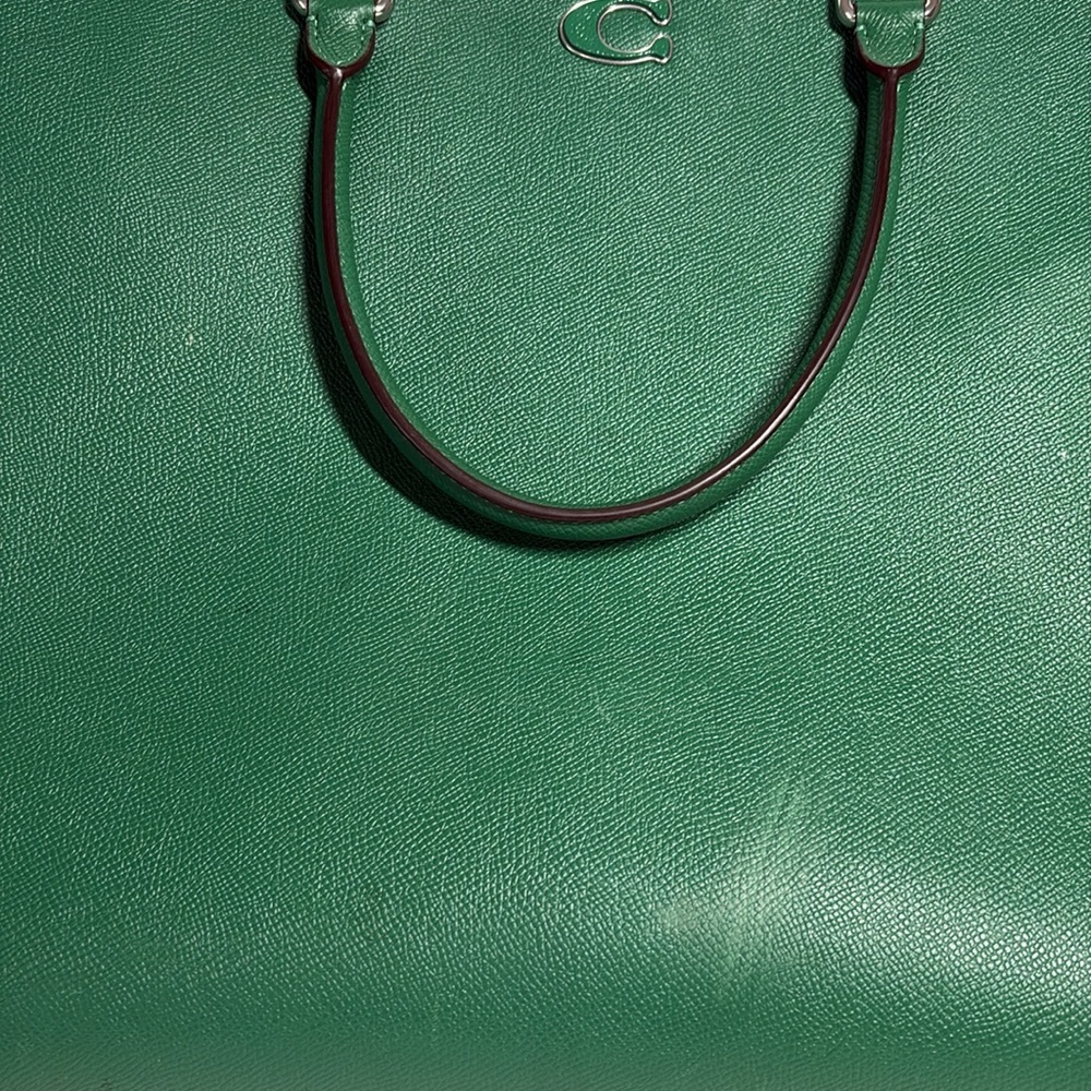 Coach Emerald Green Pebbled Leather Tote B2323CJ844 - Picture 3 of 6